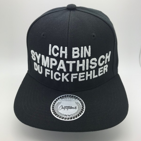 Snapback Cap FICKFEHLER, schwarz