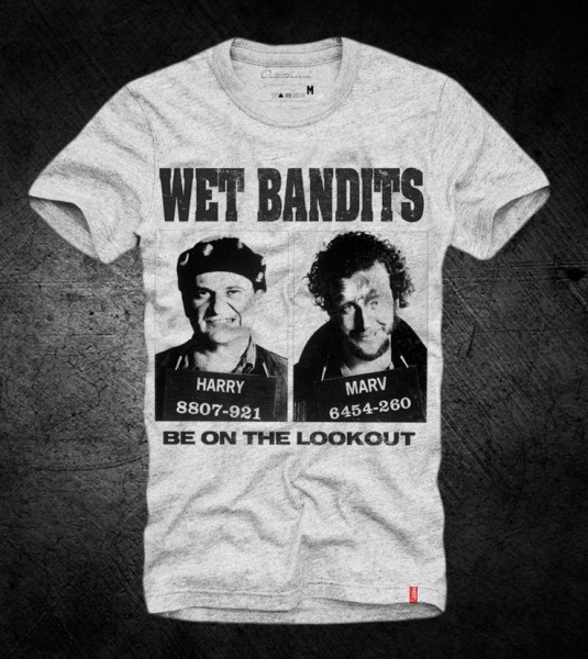 Shirt WET BANDITS (Feuchte Banditen) - MARV und HARRY, grau