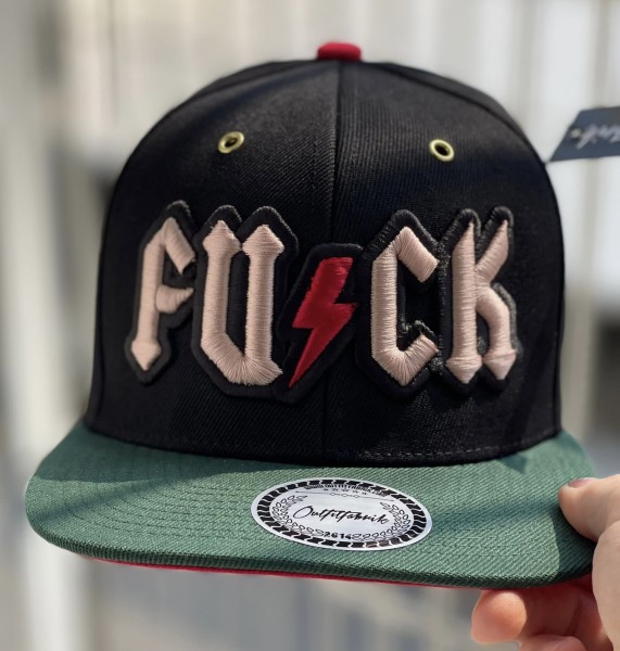 Cap FUCK-BLITZ, schwarz/rot/grün