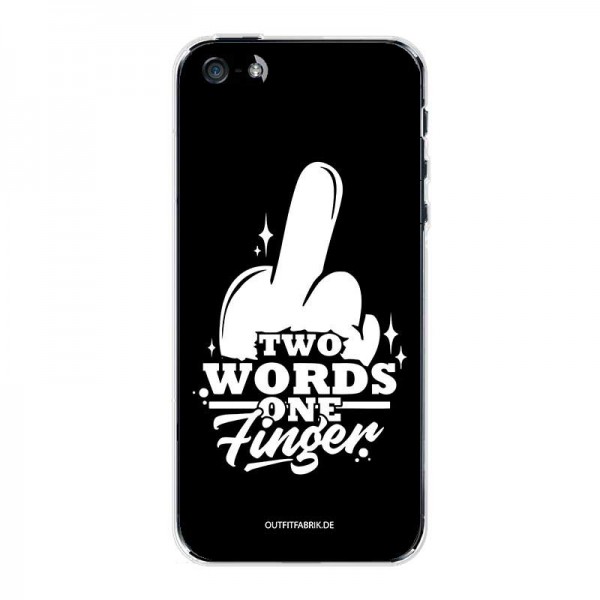 Case TWO WORDS ONE FINGER, Iphone und Samsung