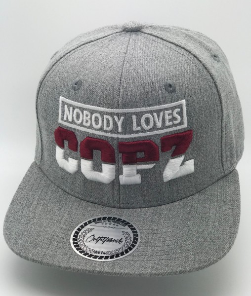Snapback Cap NOBODY LOVES COPZ, grau